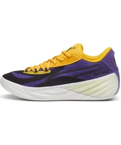 PUMA All-Pro NITROâ¢ Basketball Shoes in Team Violet/Yellow Sizzle/White